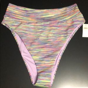 Aerie high waisted multi color bikini bottom NWT
